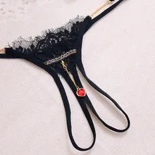 Соблазнительный кулон T-back прозрачный открытый файл свободный от Supreme соблазнительность сексуальный прозрачный женский эластичный кружевной цветок