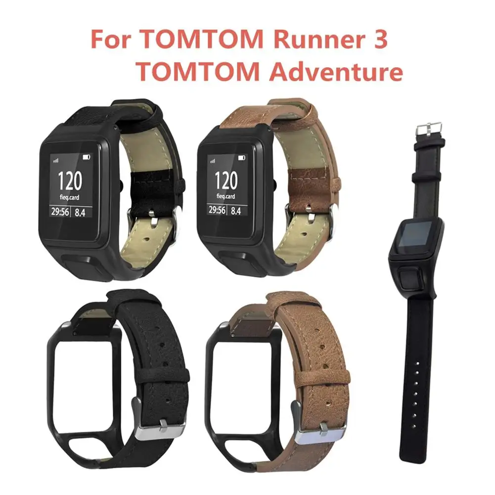 Кожаный ремешок для замены наручных часов Ремешок для TomTom Runner 2 3 Spark 2 3 спортивные часы GPS Tom 2 3 серии Smart Band