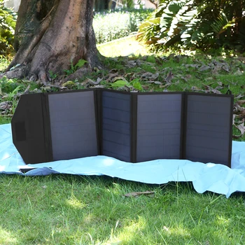 

40W Portable Solar Charger Water Repellent Sun Power Charger 5V/2A USB Port and DC18V Port Portable Solar Panel for Cell
