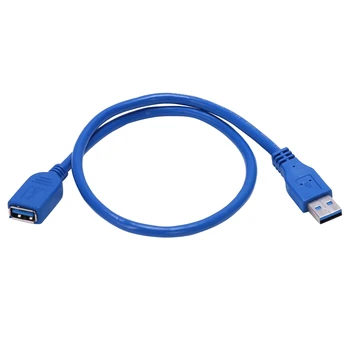 

Hot 50cm 20" Data Transfer USB 3.0 A Male to Female Extension Cable Blue