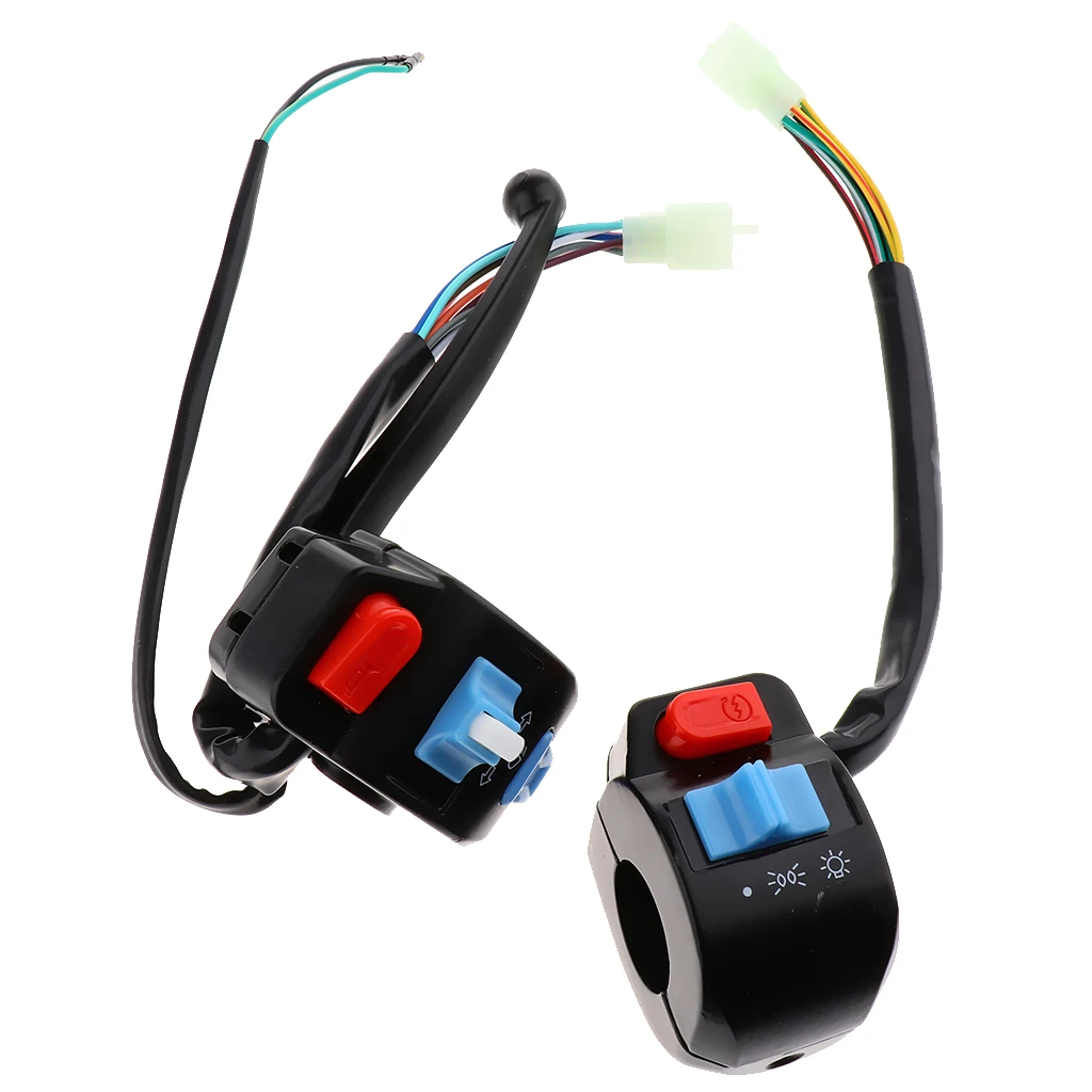 1 Pair Alloy Waterproof Headlights Switch Control Dual Handlebar Control Assembly for Cafe Racer