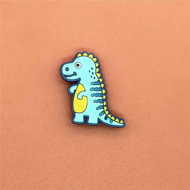 Single Sale 1pcs Shoe Charms Novel Dinosaur Shoe Accessories Cute Garden Shoe Decoration for croc jibz Buckle Kid's X-mas Gift Dinosaur C