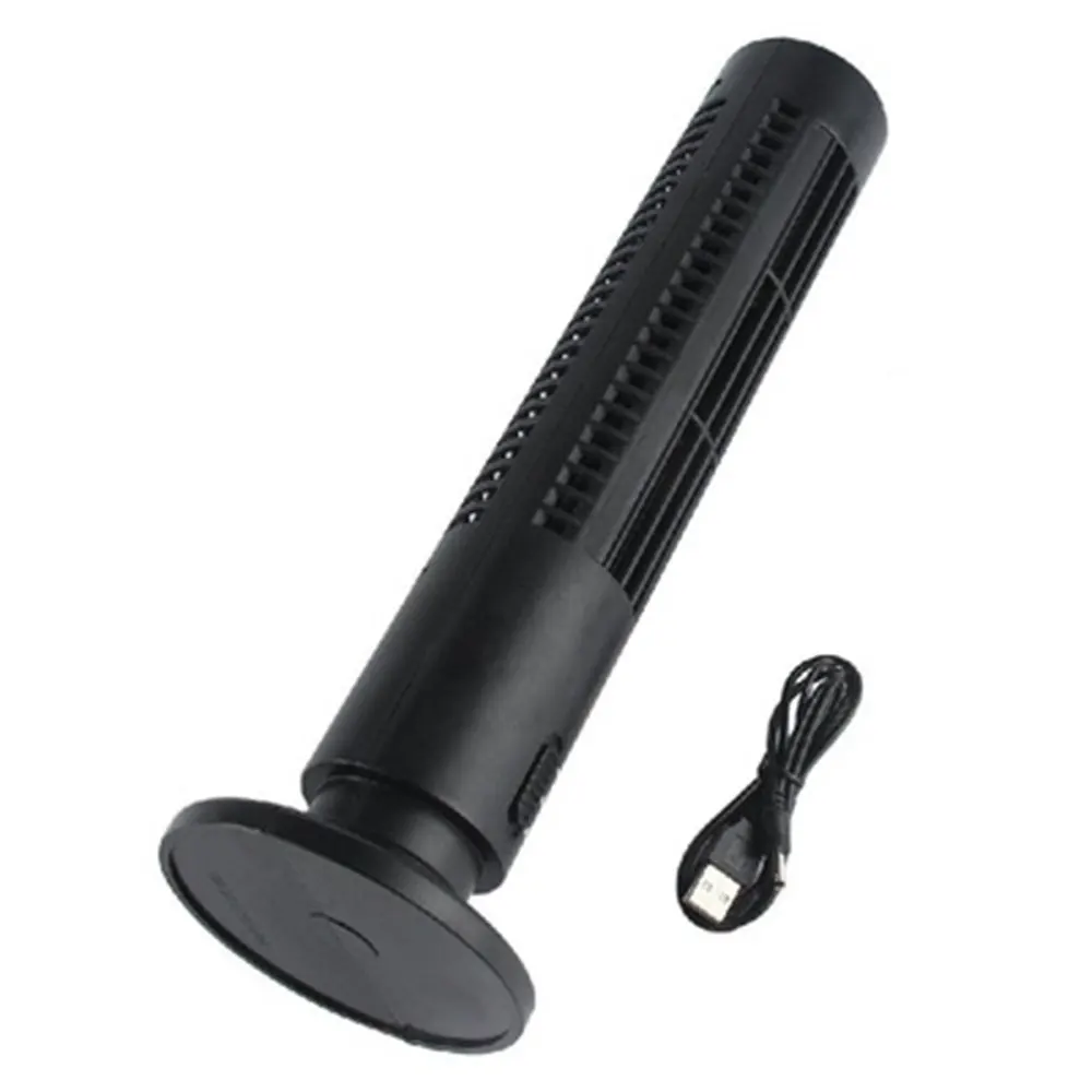 Black USB башня Вентилятор портативный кондиционер охлаждающий очиститель для офиса дома мини настольный вентилятор безопасности ABS воздушный охладитель - Цвет: Black