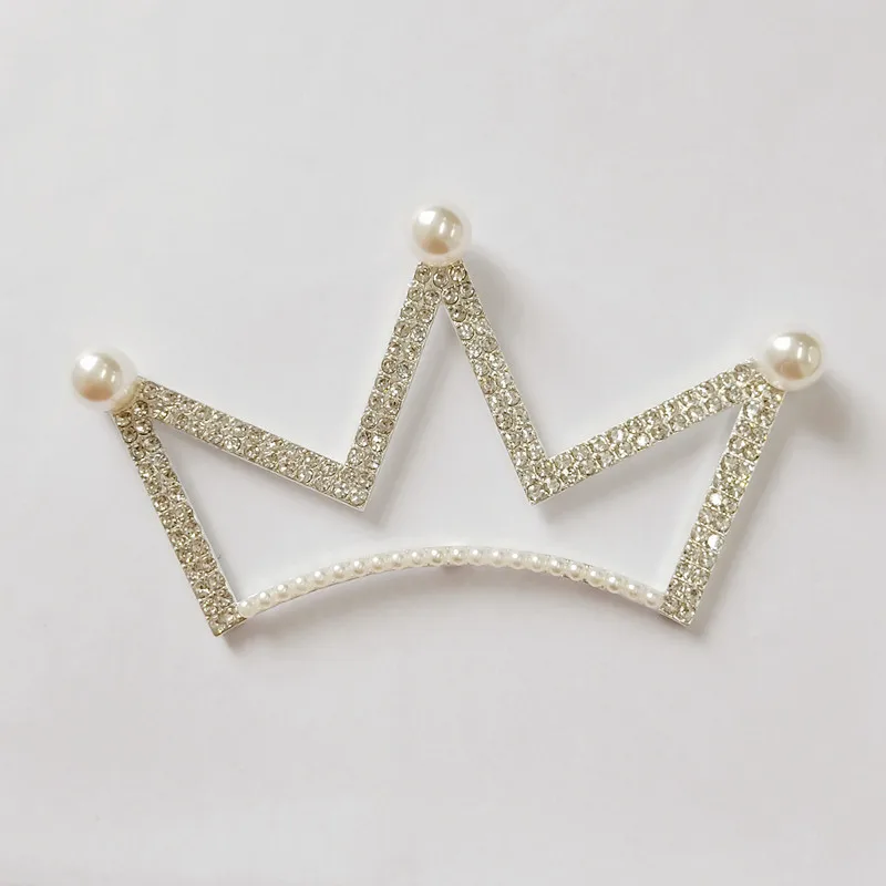 

10 PCS 109*61mm Fashion Metal Alloy Crystal Rhinestone Imitation Pearl Crown DIY Jewelry Accessories