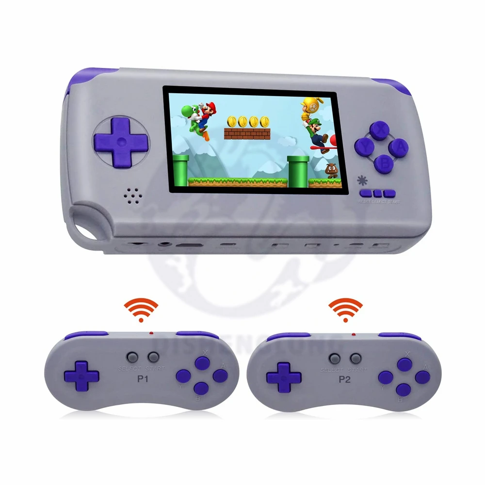 Супер SNES мини ретро игровая консоль портативная с HDMI TV Out и беспроводным
