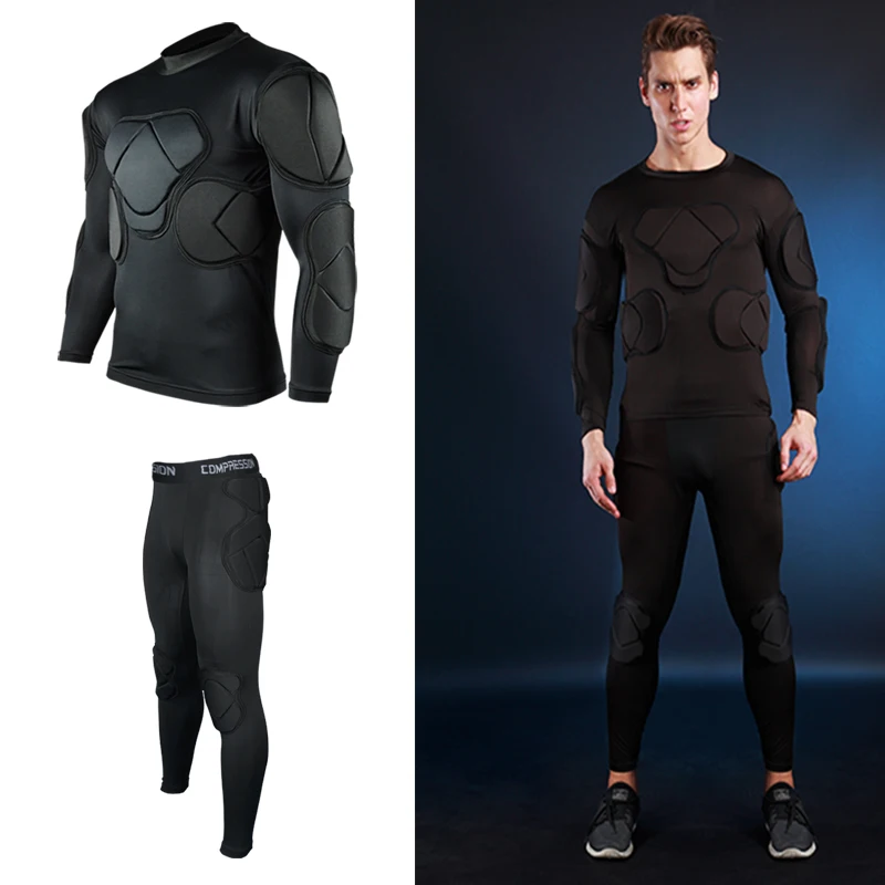 Men's Soccer Goalkeeper Training Uniform EVA Thick Sponge Protection Football Goalkeeper Sport Pants Goleiro Pants football uniform sports uniform sets