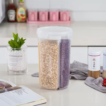 

Japanese storage sealed transparent plastic moisture-proof cans food storage compartment grain storage box