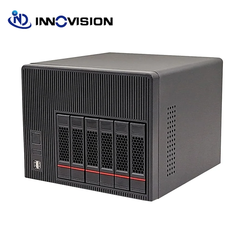 Caja de almacenamiento NAS sin herramientas, 6 bahías, servidor de  intercambio en caliente, chasis de PC con placa base Sata de 6gb,  compatible con MINI ITX - AliExpress