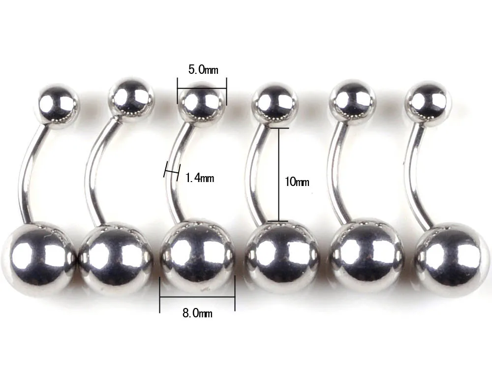 Navel piercing 5/8mm ball set