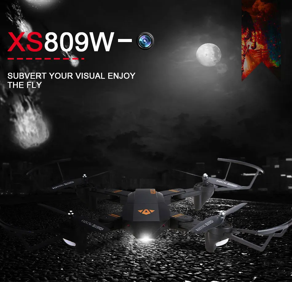 Visuo XS809W XS809HW Квадрокоптер мини складной селфи Дрон с Wi-Fi FPV 0.3MP/2MP камерой удержание высоты RC Дрон Vs JJRC H47 E58