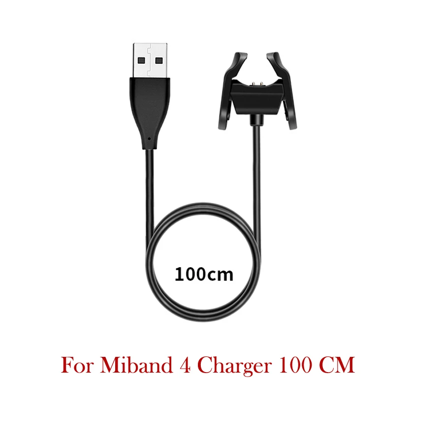 100 CM 30/100 см USB зарядное устройство кабель для Xiaomi mi Band 4 зарядное устройство разборка-бесплатный адаптер Аксессуары для зарядки mi Band 4 NFC кабель для зарядки - Цвет: 100 CM