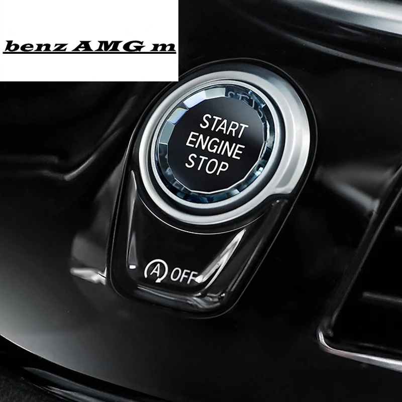 

Car styling ENGINE START STOP switch button Sticker For BMW 1 2 3 4 5 6 7 Series F20 F21 F22 F23 F30 F34 F10 F18 F12 F07 F01 F02