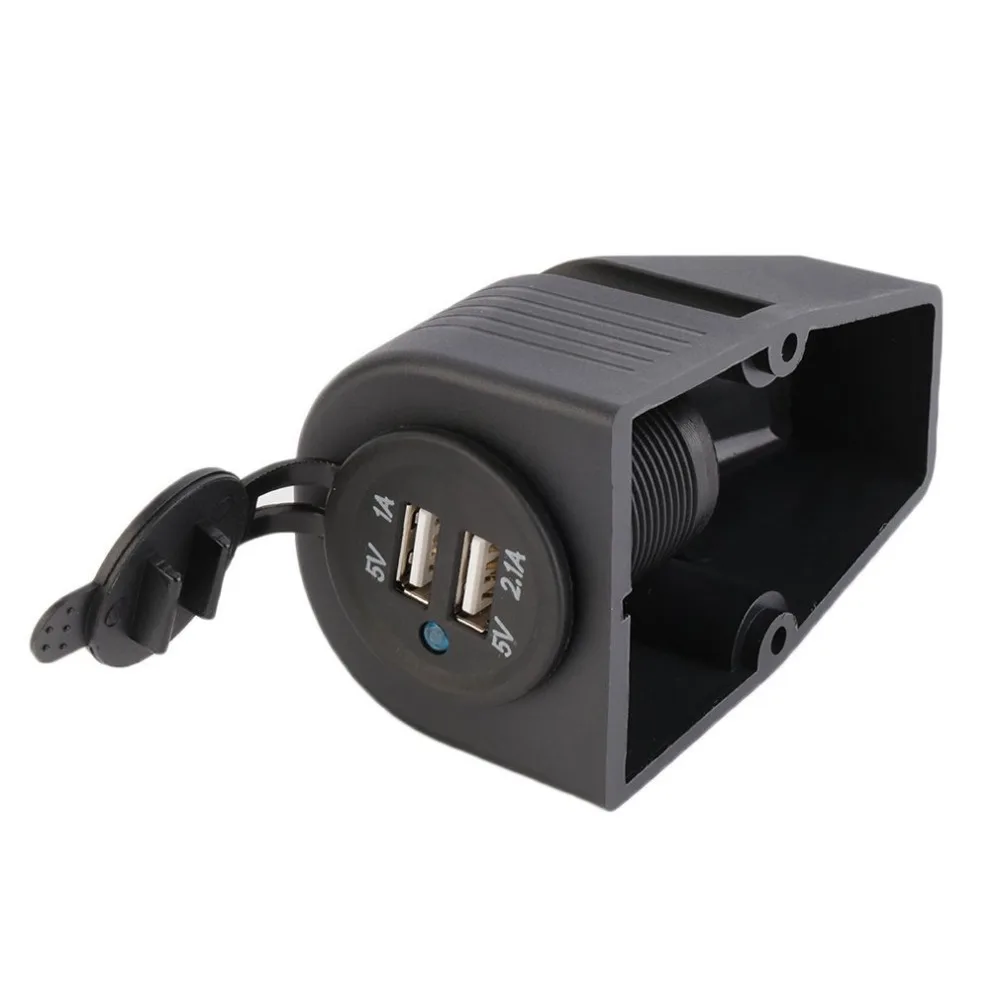 Универсальный 5 в двойной USB автомобильный мотоцикл прикуриватель разветвитель зарядное устройство выход адаптера питания зарядное устройство для мобильного телефона