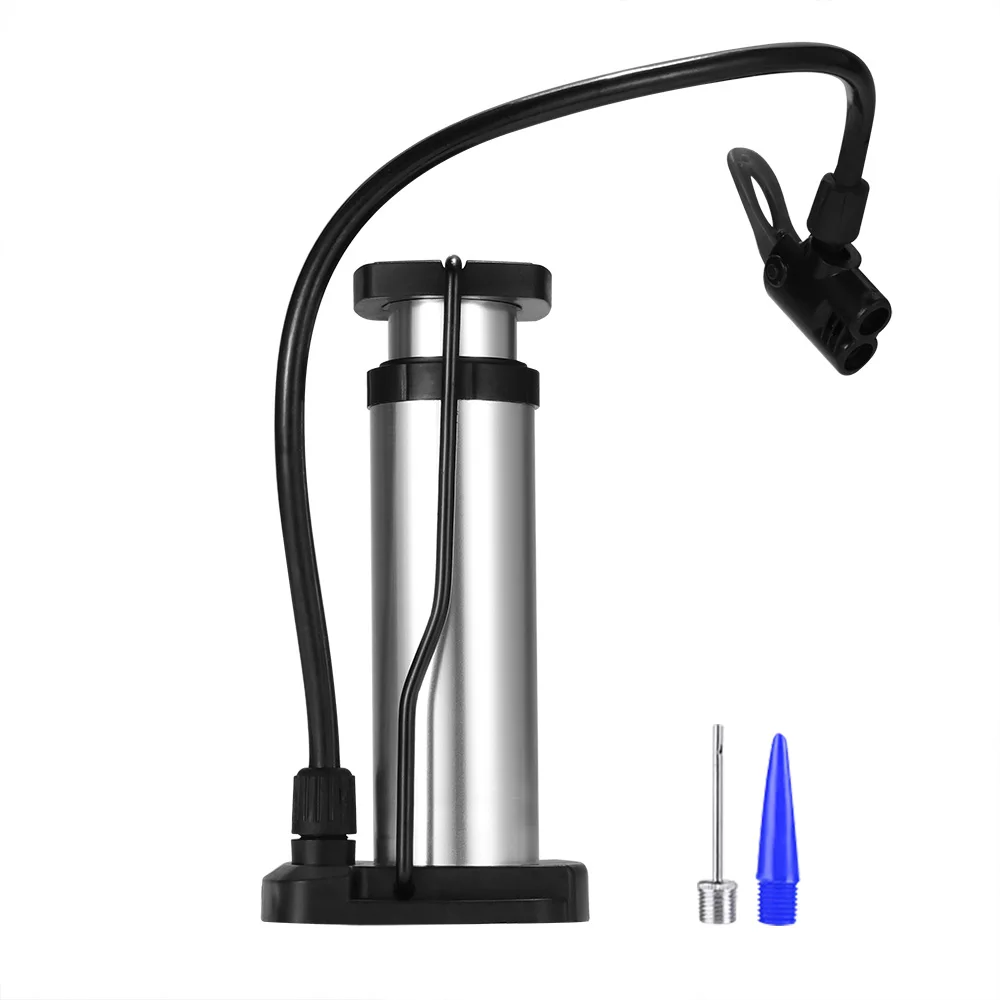 Silver Bicycle Pump Ножной насос для велосипеда, велосипедный насос, портативный, высокое давление, противоскользящая педаль горного велосипеда, дорожный велосипед, шины, воздушные насосы, велосипедный насос - Цвет: Silver Bicycle Pump