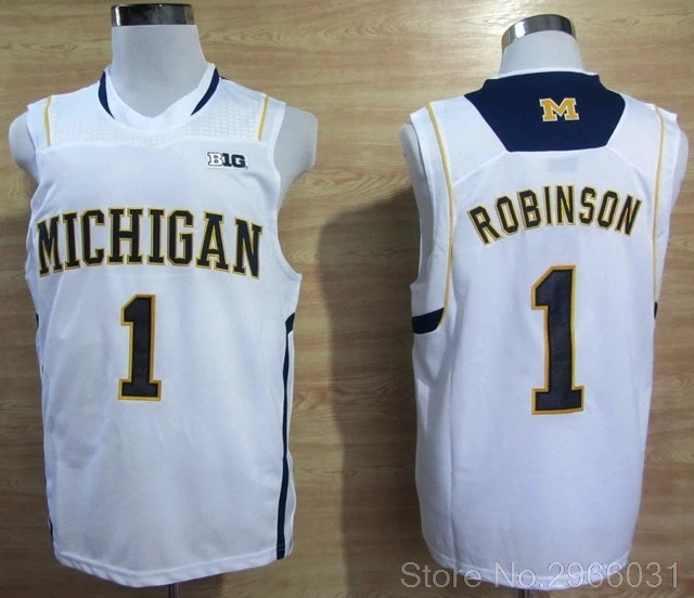 Michigan Wolverines 1 Glenn Robinson 3 Trey Burke 10 Tim Hardaway Jr. 4 Chirs Webber Трикотажные изделия Размер S-XXL - Цвет: White