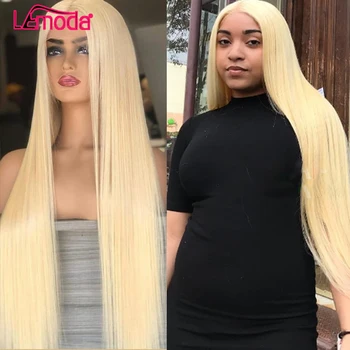 

30 Inch 613 Lace Front Wig Orange Ginger Straight Human Hair Wig Preplucked Lemoda Brazilian Remy 13x6 Blonde 613 Frontal Wig