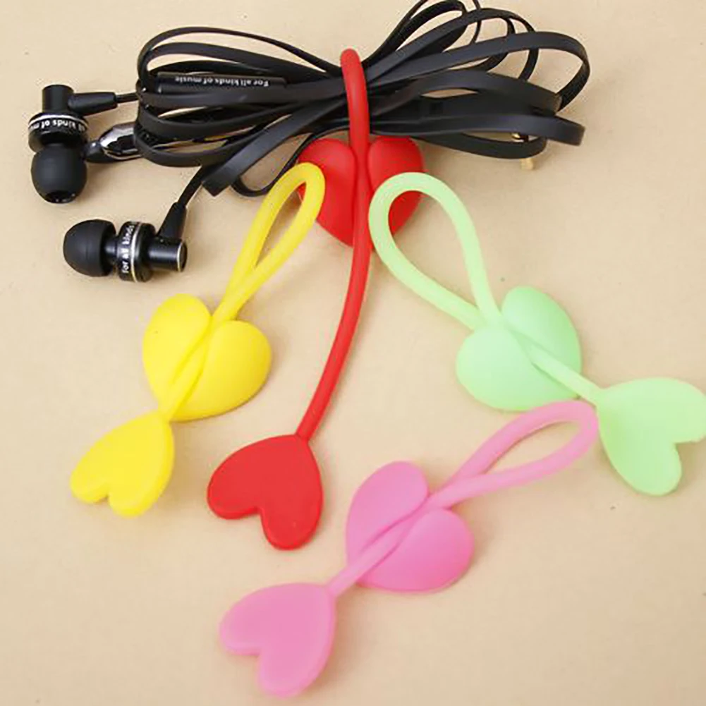 1 Piece Sealing Clip Silicone Cute Heart-shaped Food Bag Bundled Multiple Installation Tools Random Color