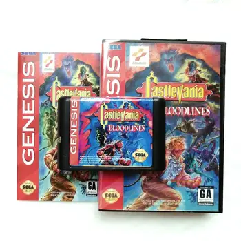 

Castlevania Bloodlines for 16 bit Sega Genesis/Megadrive Video Game Cartridge Console with Retail Box and Instruction Manual