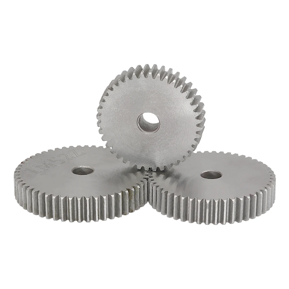 Transmission Gear Cylindrical Gear 1M-51/52/53/54/55/56/57/58/59/60T SC45# Carbon Steel 1 Piece
