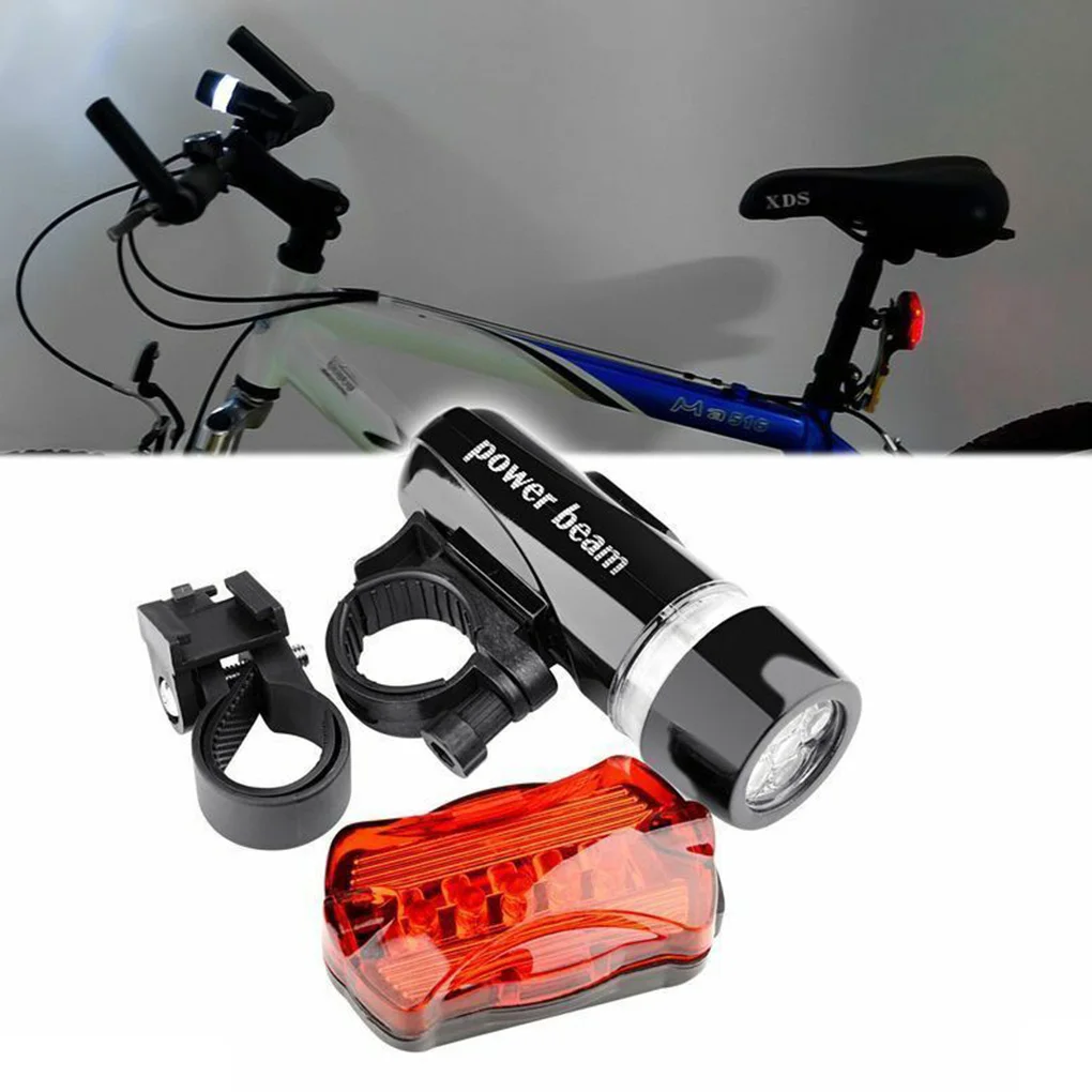 Bike Front & Rear Light Bicycle Led Headlight Flashlight Taillight Set