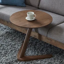 Table basse nordique en bois massif, petite Table d'appoint ronde pour la maison, le salon, la négociation de loisirs moderne, le balcon, la Table à thé