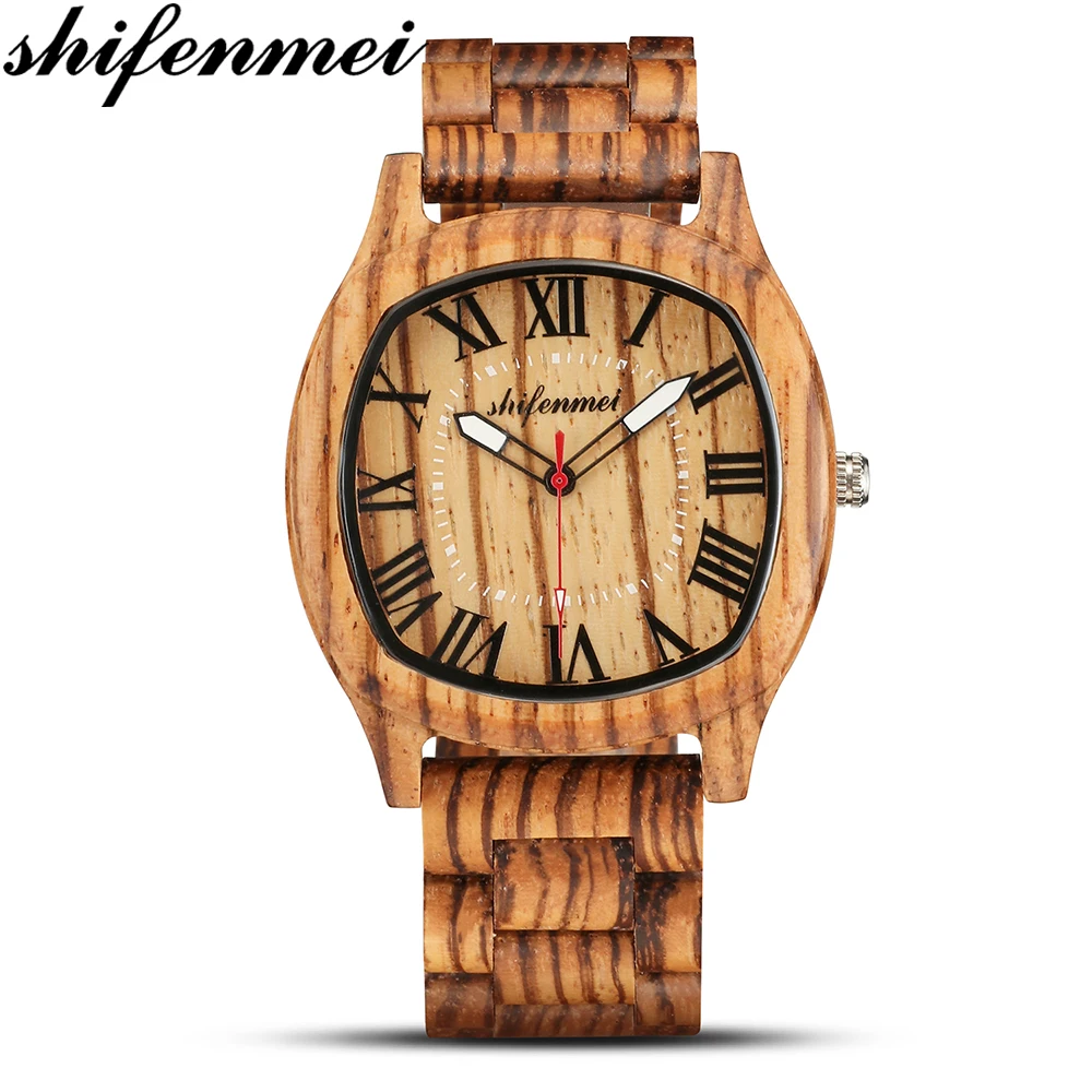 

shifenmei S5524W wooden quartz watch Fashion Men's Women's Watch Neutral Quartz Wrist watch reloj hombre elojes hombre
