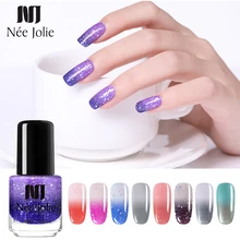 NEE JOLIE термальный лак для ногтей Блеск Блестки температура меняющий цвет Быстросохнущий маникюрный лак 3,5 мл градиентный лак для ногтей