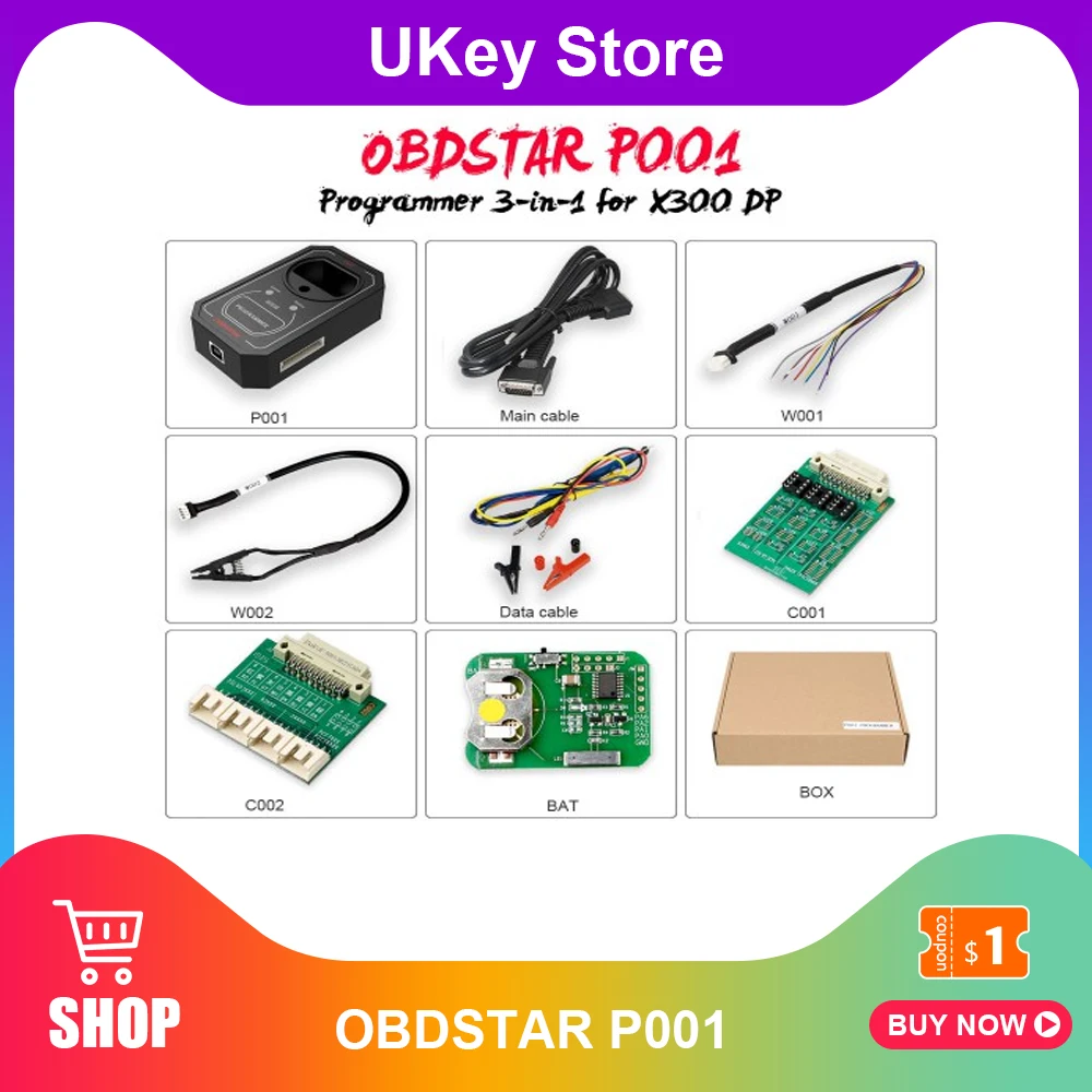 US $229.00 OBDSTAR P001 Programmer RFID Renew Key EEPROM Functions 3 In 1 Get Free Toyota Simulated Smart Key