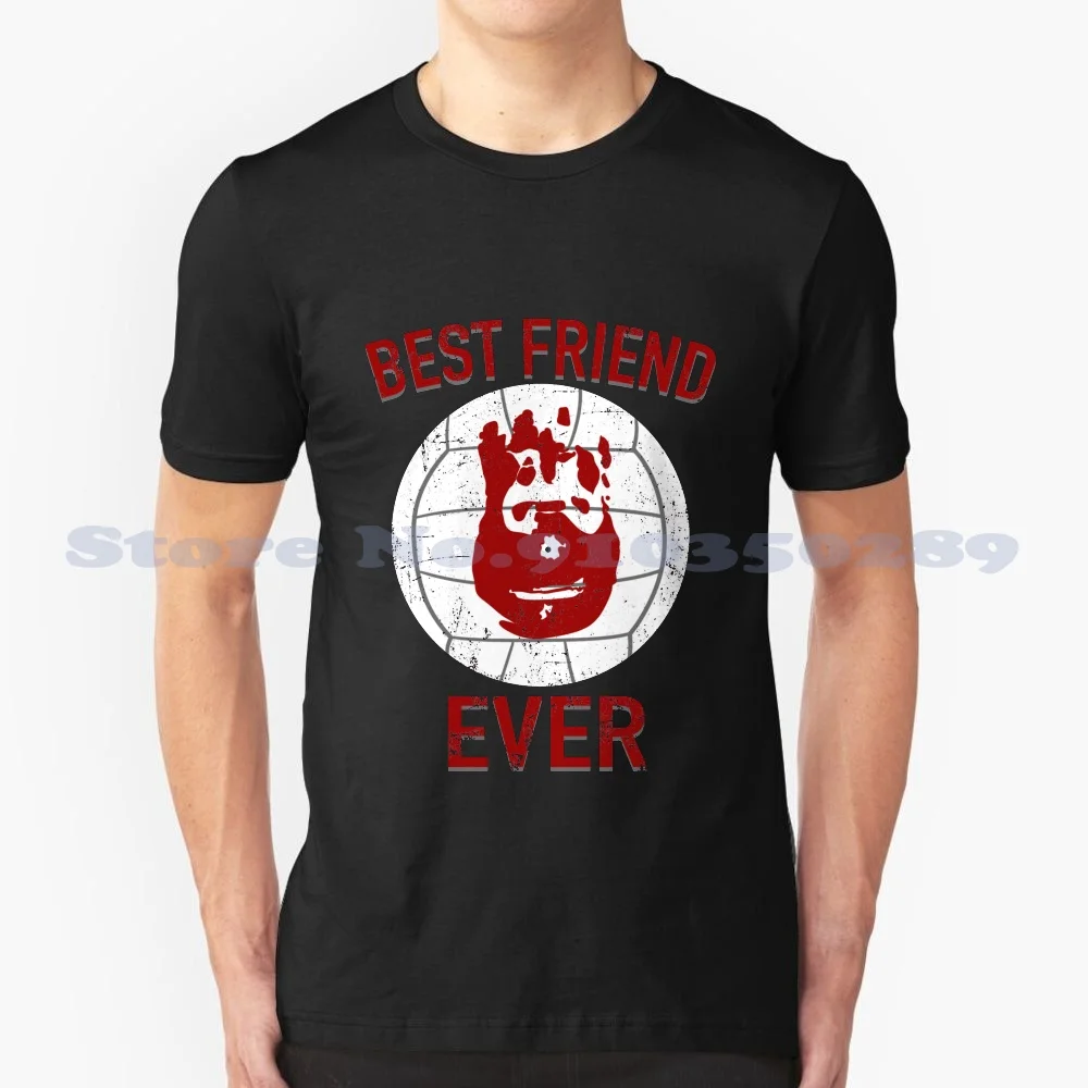 Best Friend Ever Custom Funny Vendita Calda Tshirt Happy Face Hand Cast Away Island Water Ocean Voleyball Friends Bf Humor Funny Joke