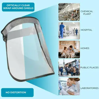 

Full Face Shield Fog-proof Visor Safety Work Guard Anti Droplet Splash Dust Oil Fume Protective Visor Face Mask Cap Protection