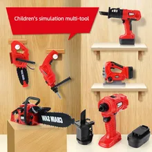 Детские ролевые игры, игрушки, вращающаяся бензопила со звуком, инструмент для ремонта, домашние игрушки для мальчиков, детей