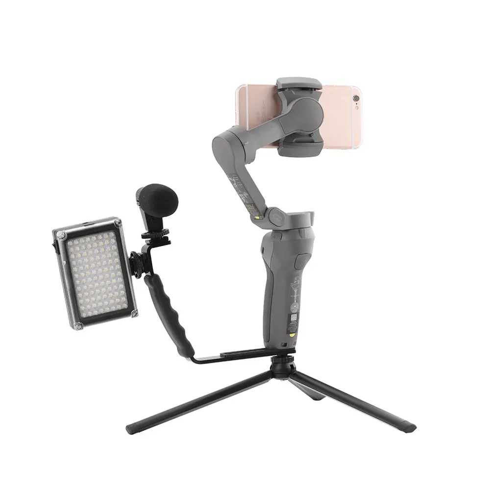 Для Dji Osmo Mobile e2/3 Zhiyun заполняющий светильник микрофон ручной l-тип кронштейн расширения профессиональная Мода 6875+ 2467