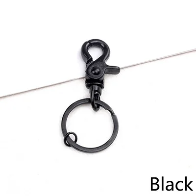 Black Meetee 10/30 шт 7 х 3 см Цвет брелок для ключей с декоративной металлической пряжкой и омаров оснастки пряжкой сумка подвеска брелок повесить застежка-крючок аппаратные средства "сделай сам" Материал - Цвет: Black