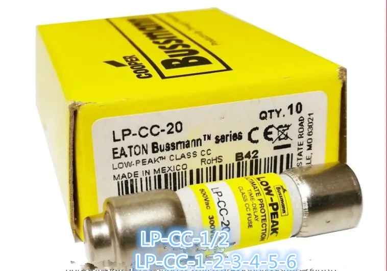 100% Новые оригинальные импортные предохранители 10X38 BUSSMANN LP-CC-1/2