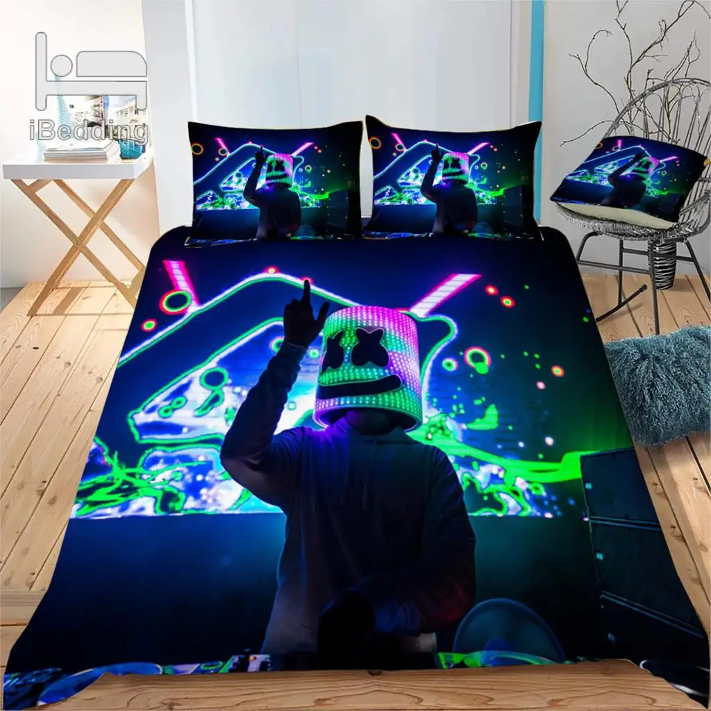 Новый Популярный Комплект постельного белья dj с 3D рисунком пододеяльник