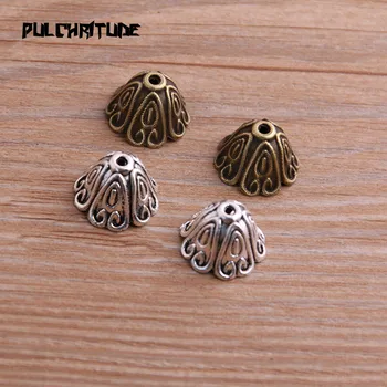

10pcs 10*15*15mm Two Color Bead Caps Charm Hollow Horn Pendants Jewelry Accessories DIY Receptacle Charms
