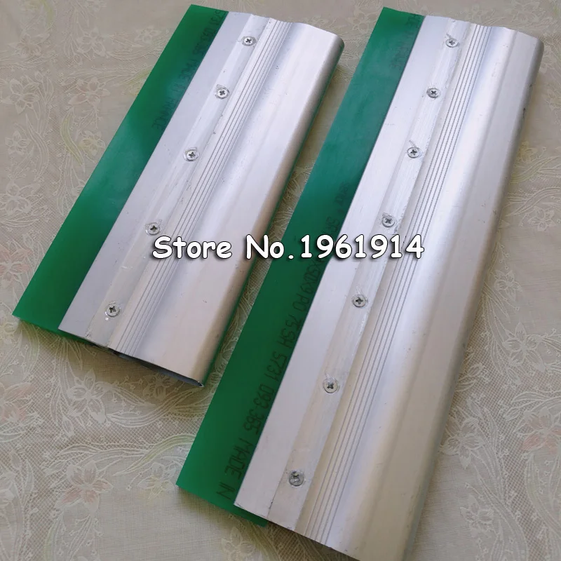 Rascador De Aluminio Para Serigrafía – 30 Cm Boca Cuadrada – Mango Ergonómico – Goma Durómetro 75 – Ideal Para Tinta Textil O Gráfica