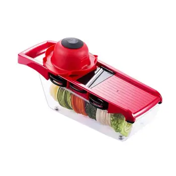 

Multifunctional Fruit Cutter High Quality Sharp Vegetable Slicer Set with Safety Bracket 6 Function Shredder Instrument Grater