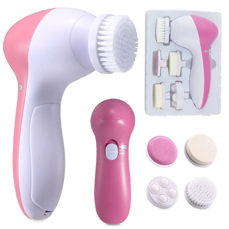 5 In 1 Electric Face Massage Facial Cleansing Brush Body Cleansing Massage Mini Beauty Massager Brush Pore Cleansing Instrument 5 In 1 Electric Face Massage Facial Cleansing Brush Body Cleansing Massage Mini Beauty Massager Brush Pore Cleansing Instrument