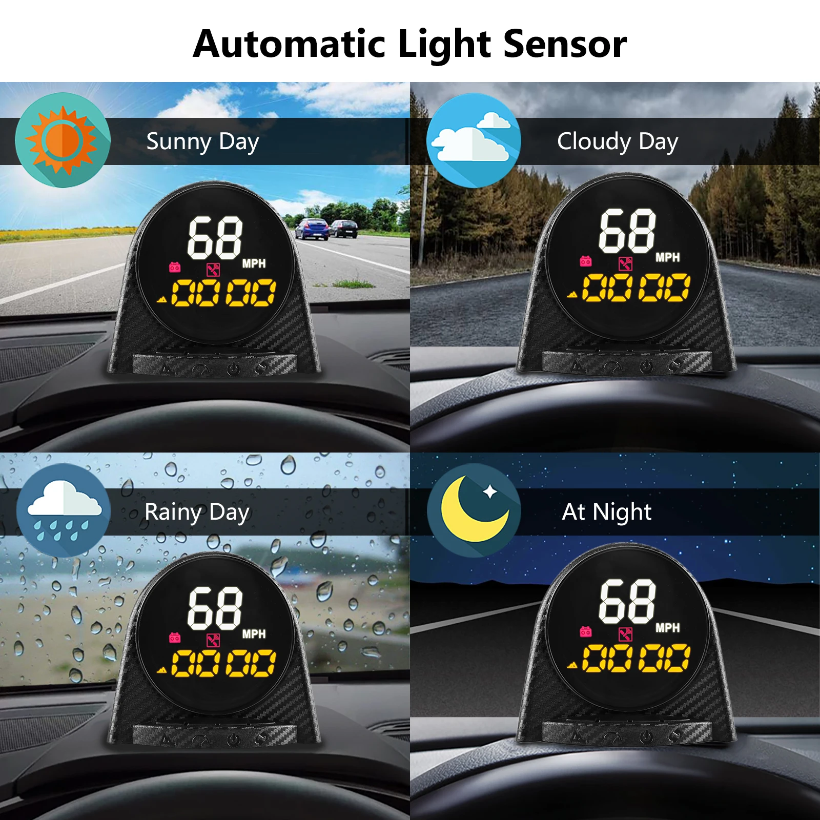 AUTOOL X70 gps Head up цифровой дисплей HUD измеритель скорости высота время компас над скоростью электронный сигнал тревоги для всех транспортных средств
