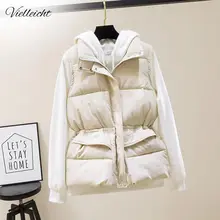 Vielleicht, новинка, Осенний жилет, женский зимний жилет, женский короткий жилет, новый корейский пуховой жилет с воротником-стойкой Vielleicht, новинка, Осенний жилет, женский зимний жилет, женский короткий жилет, новый корейский пуховой жилет с воротником-стойкой