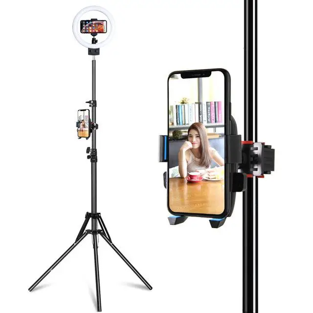 9 дюймов светодиодный Selfie кольцо света 10 Вт 3200-5600 к студийная фотография фото заполняющее кольцо света с треногой для iphone смартфон макияж - Цвет: Оранжевый
