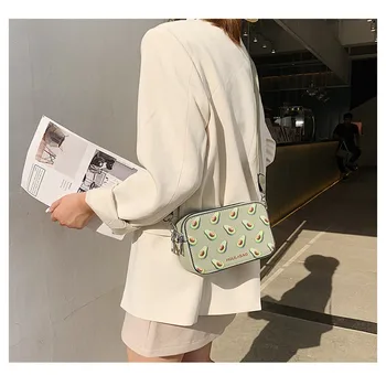 

JODIMITTY Fruit Avocado Handbag Small Box Shape Shoulder Bag Pink Strawberry Crossbody Bag Watermelon Bag Fashion Messenger Bag