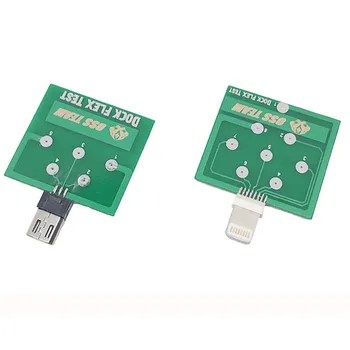 

50pcs Battery Power Charging Dock Flex Test For iPhone Micro Android Phone U2 Battery Dock Plug USB 5 Pin PCB Test Board