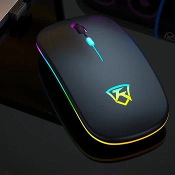 

DPI Adjustable 2.4GHz Wireless Mouse Three Gears Silent Computer Mouse Colorful Breathing Light USB Charging Mute Mouse