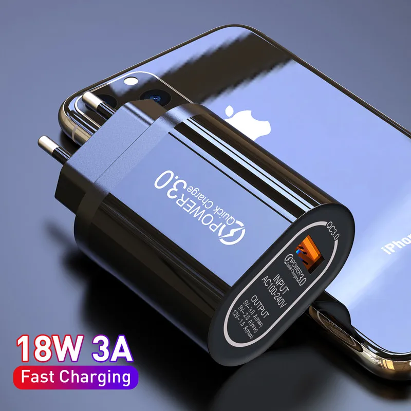 3A Быстрая зарядка 3 0 4 USB зарядное устройство для iPhone X QC3.0 ЕС США настенное