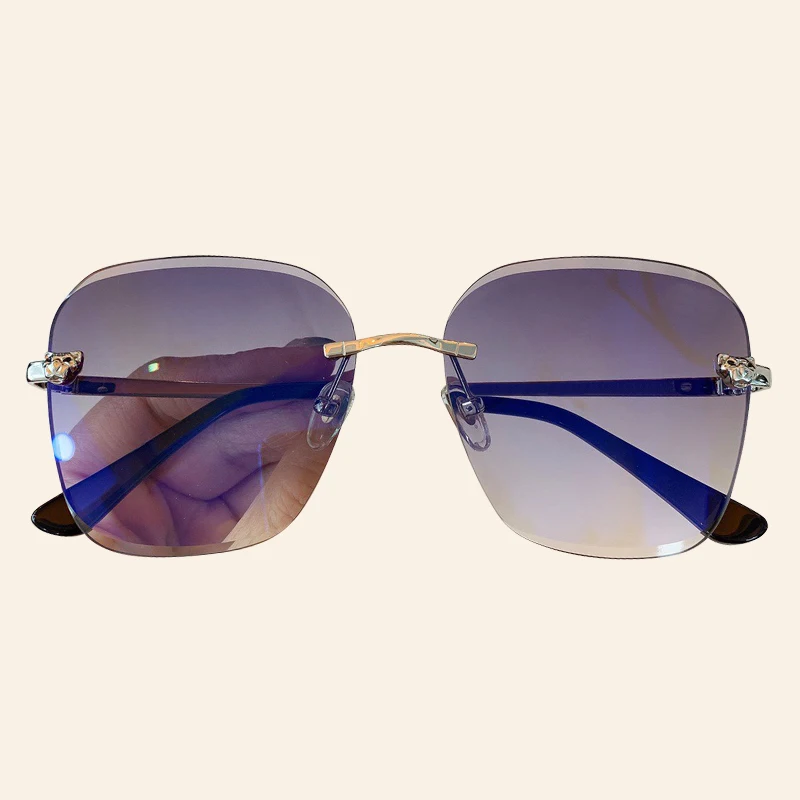 Новые модные солнцезащитные очки без оправы с защитой от уф400 лучей с упаковочной коробкой Oculos De Sol Feminino - Цвет линз: No.6 Sunglasses