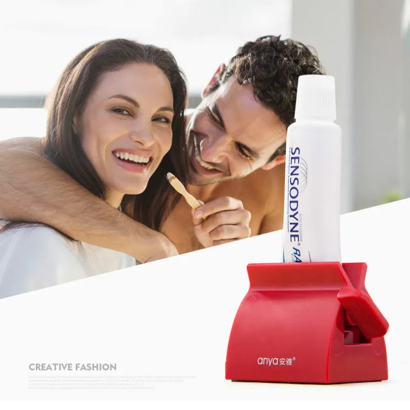 Bathroom Accessories Set Automatic Toothpaste Dispenser Toothbrush Holder Wall Mounted Toothpaste Squeezer Rolling Tube Squeezer