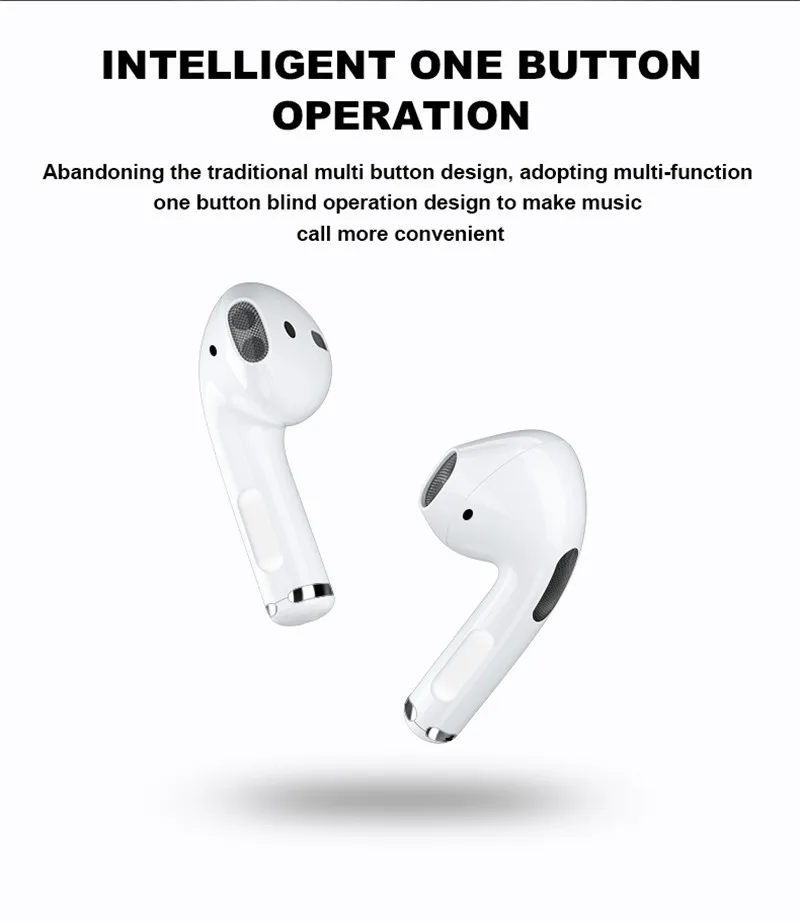Mini Pro 5 Bluetooth Earphone TWS Wireless Headphones HiFi Music Earbuds Sport Gaming Headset PK Inpods i12 with GPS And Rename