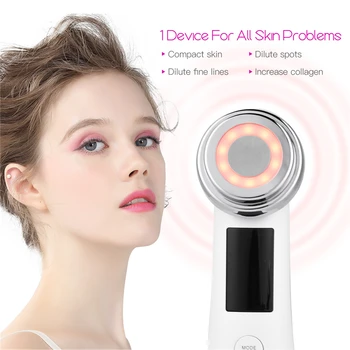 

Portable Facial Massager Heater Light EMS Massage Face Care Lifting Slimming Wrinkles Removal Ion Therapy Machine Rechargeable45
